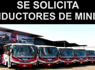 Solicitan Conductor de Minibús y Camioneta